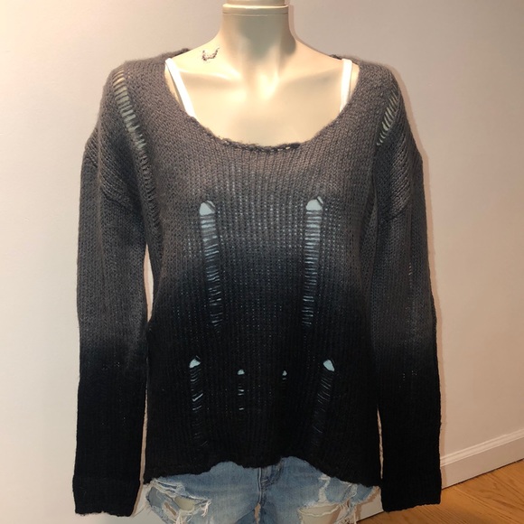 Vintage Havana Sweaters - VINTAGE HAVANA CUTOUT SWEATER